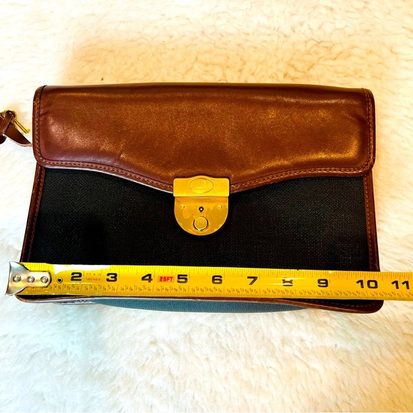 Dunhill Vintage pVC 2 tone Brown/Black PVC Leather Clutch Bag w/ 2 keys - Picture 13 of 16